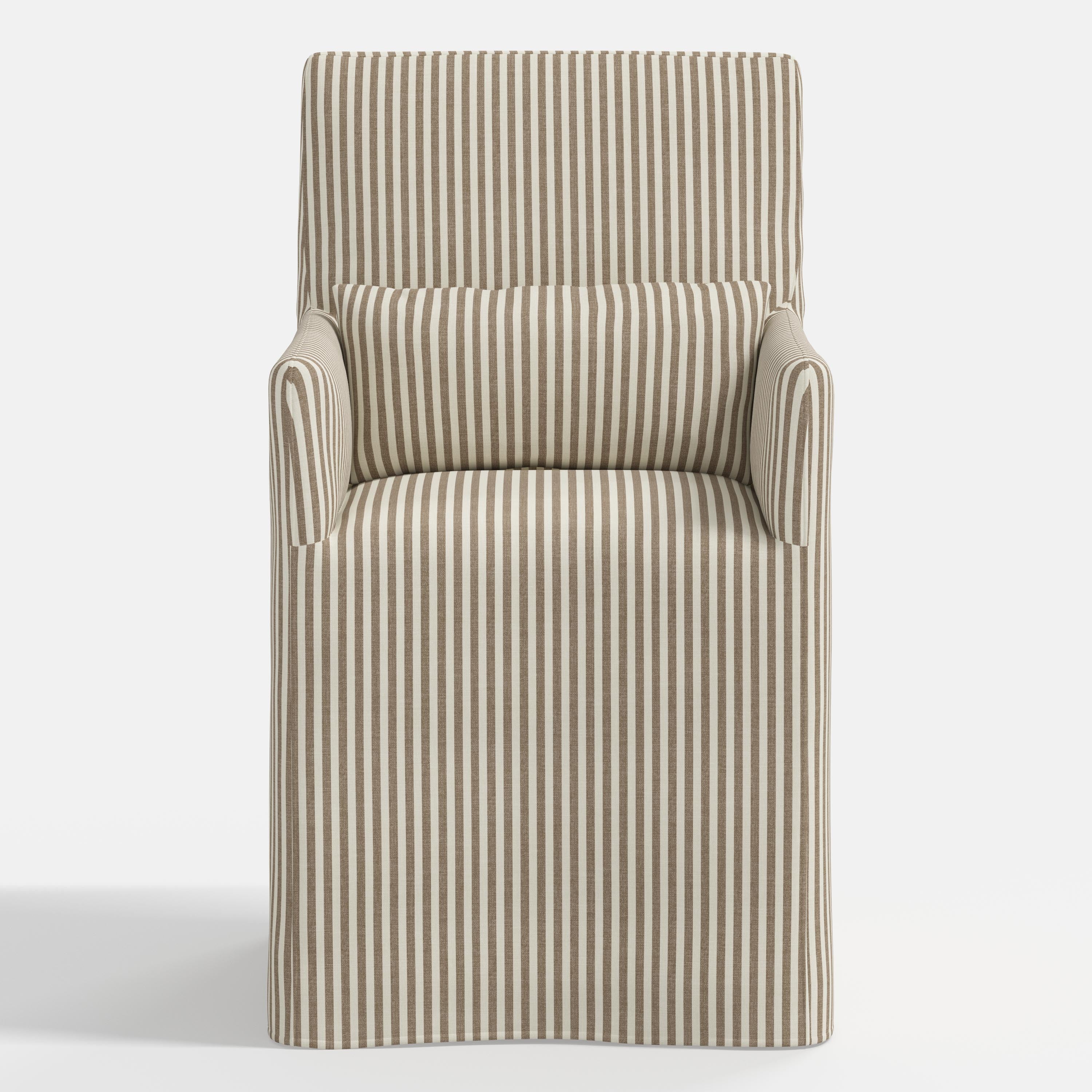 Lindy Slipcovered Arm Dining Chair