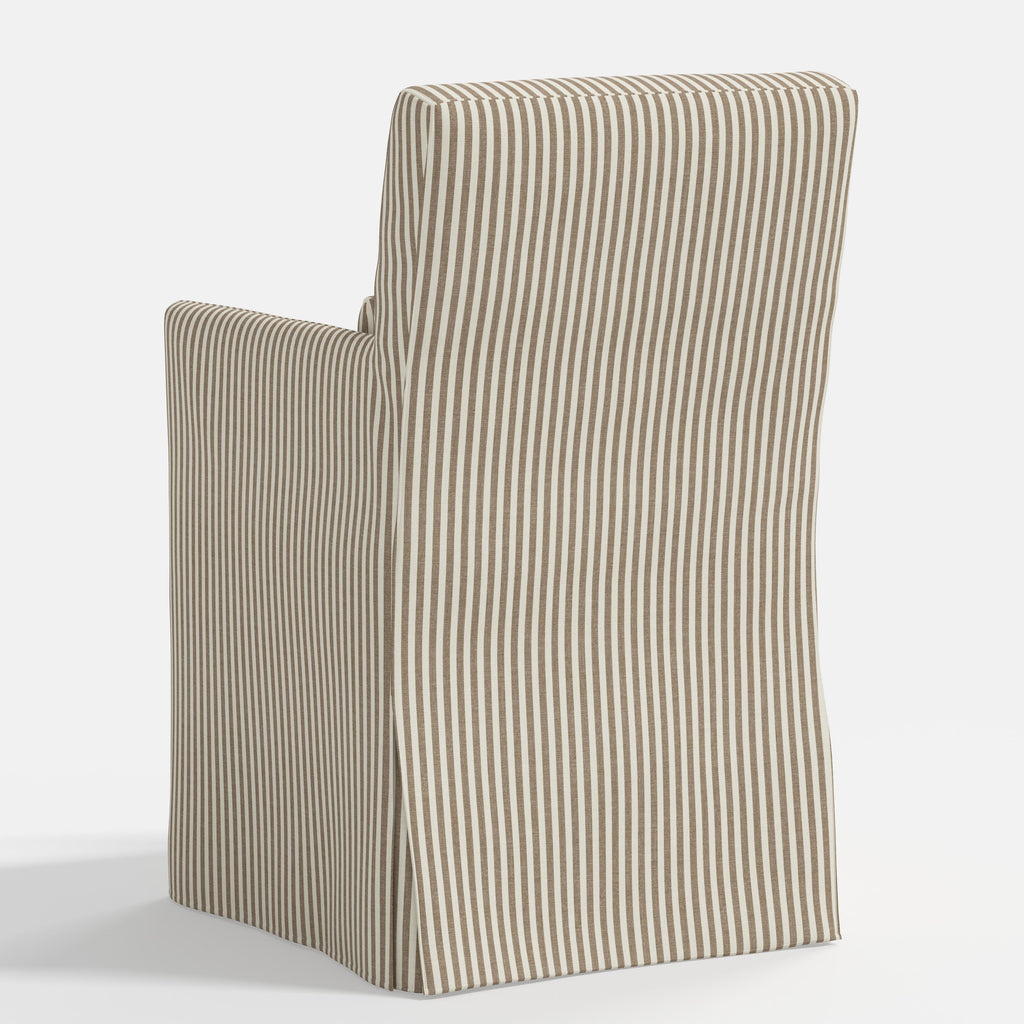 Lindy Slipcovered Arm Dining Chair