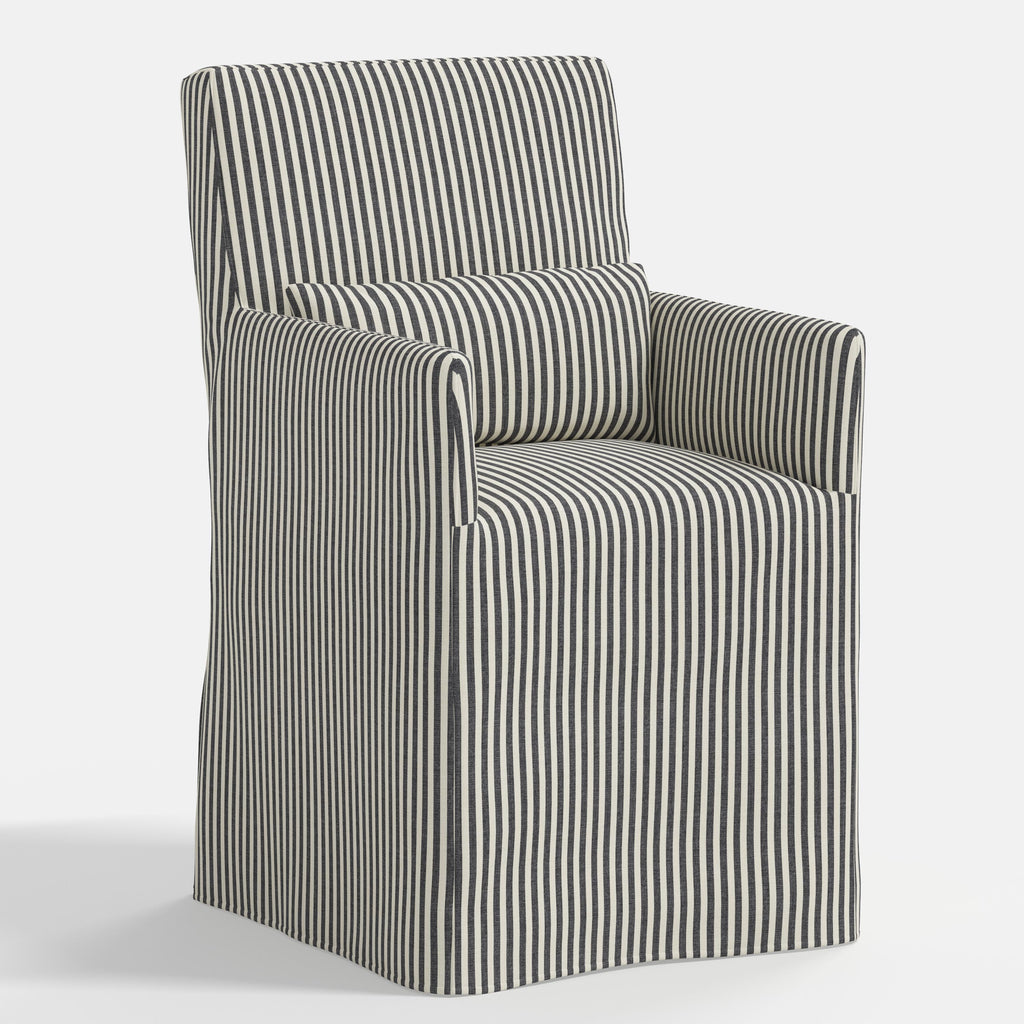 Lindy Slipcovered Arm Dining Chair