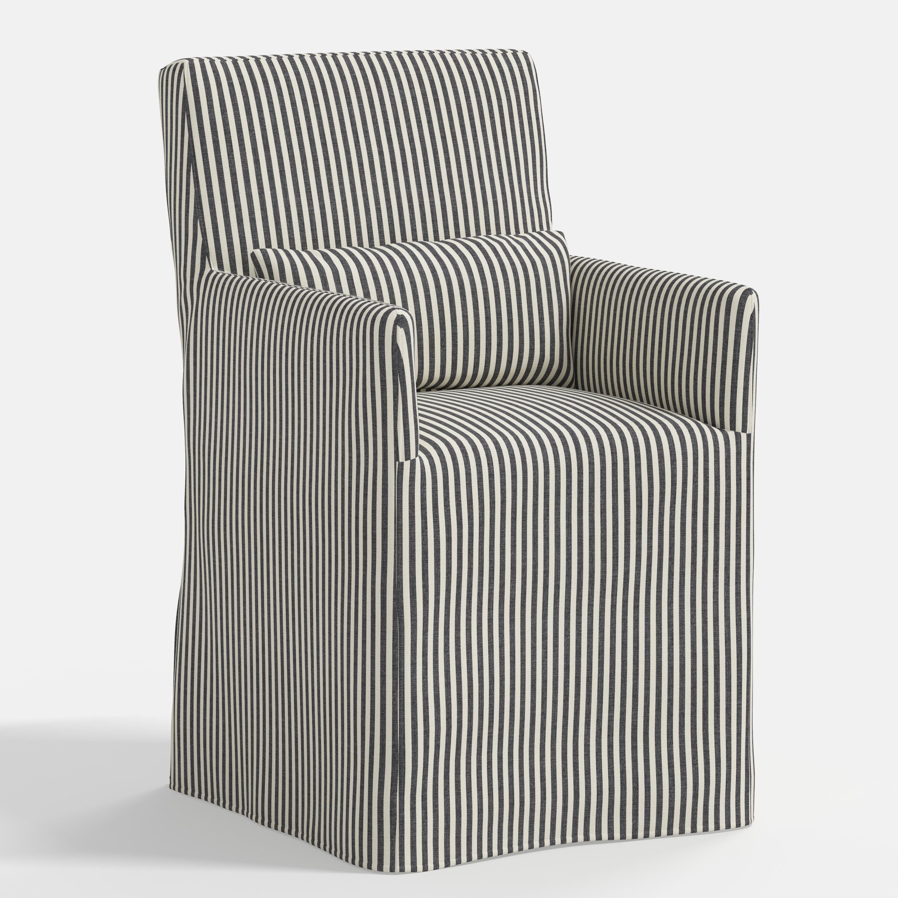 Lindy Slipcovered Arm Dining Chair
