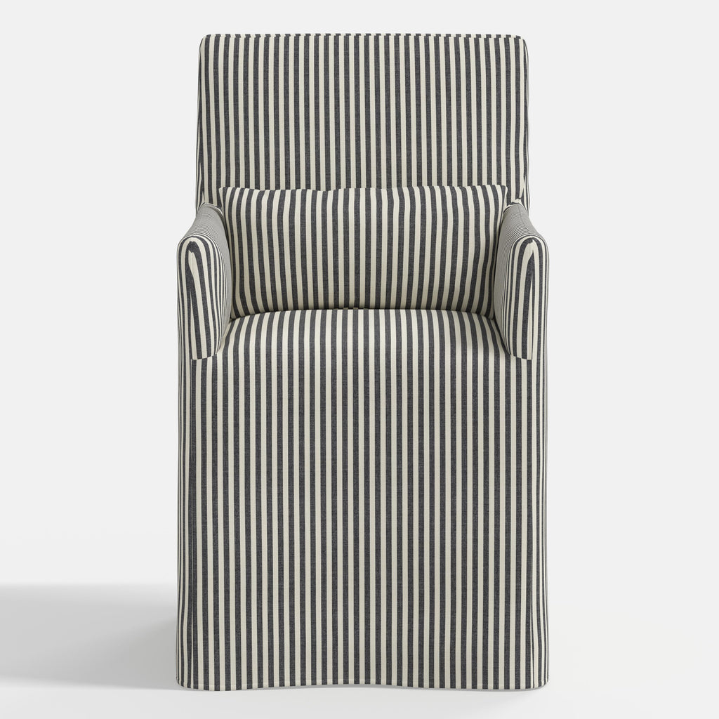 Lindy Slipcovered Arm Dining Chair