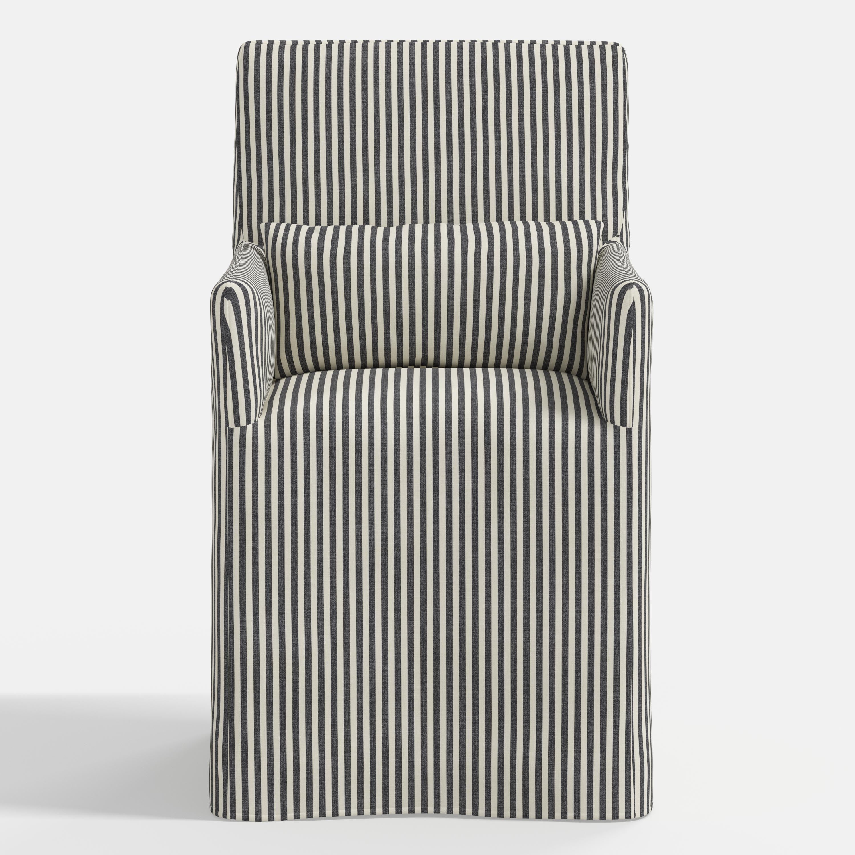 Lindy Slipcovered Arm Dining Chair