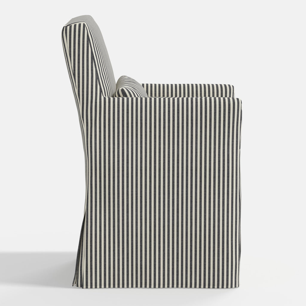 Lindy Slipcovered Arm Dining Chair