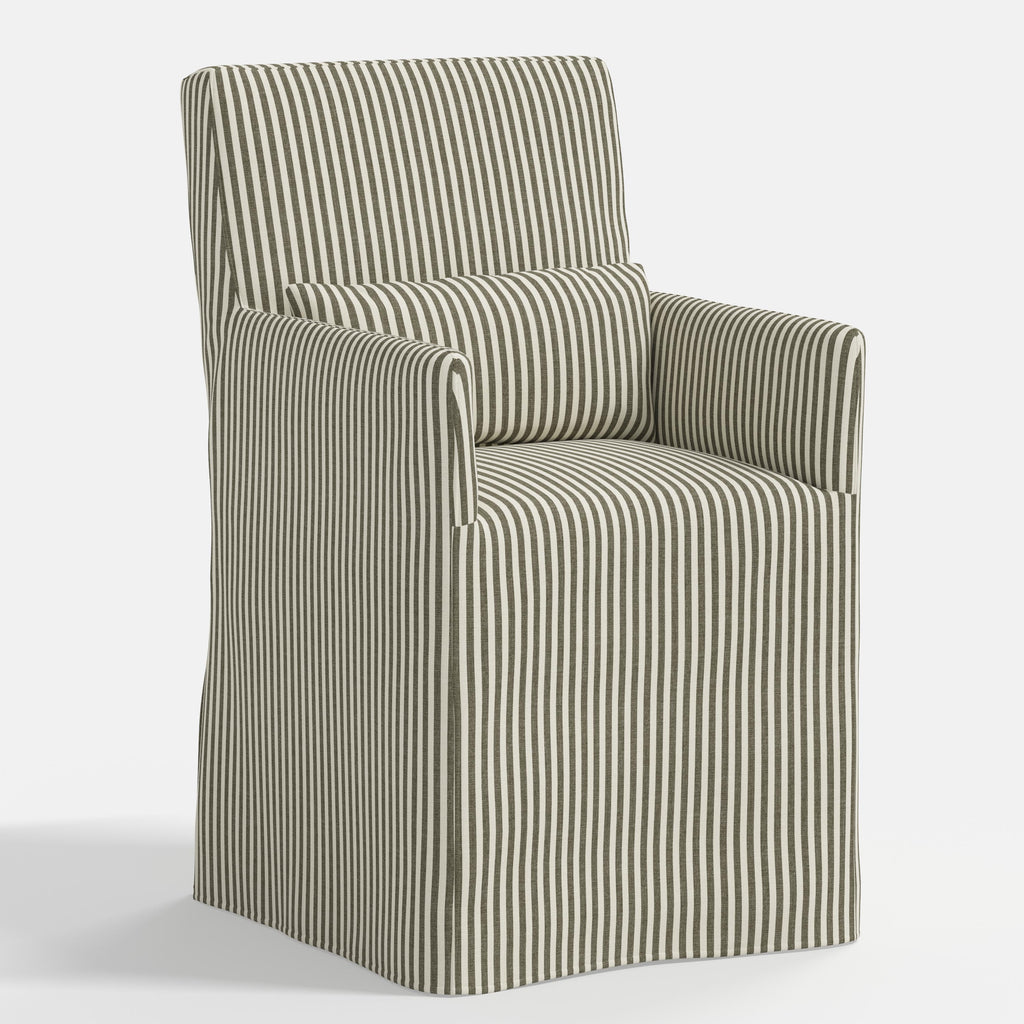 Lindy Slipcovered Arm Dining Chair