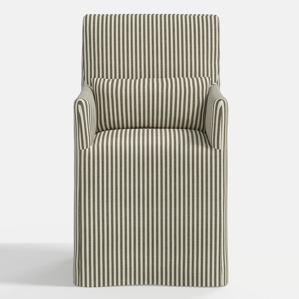 Lindy Slipcovered Arm Dining Chair