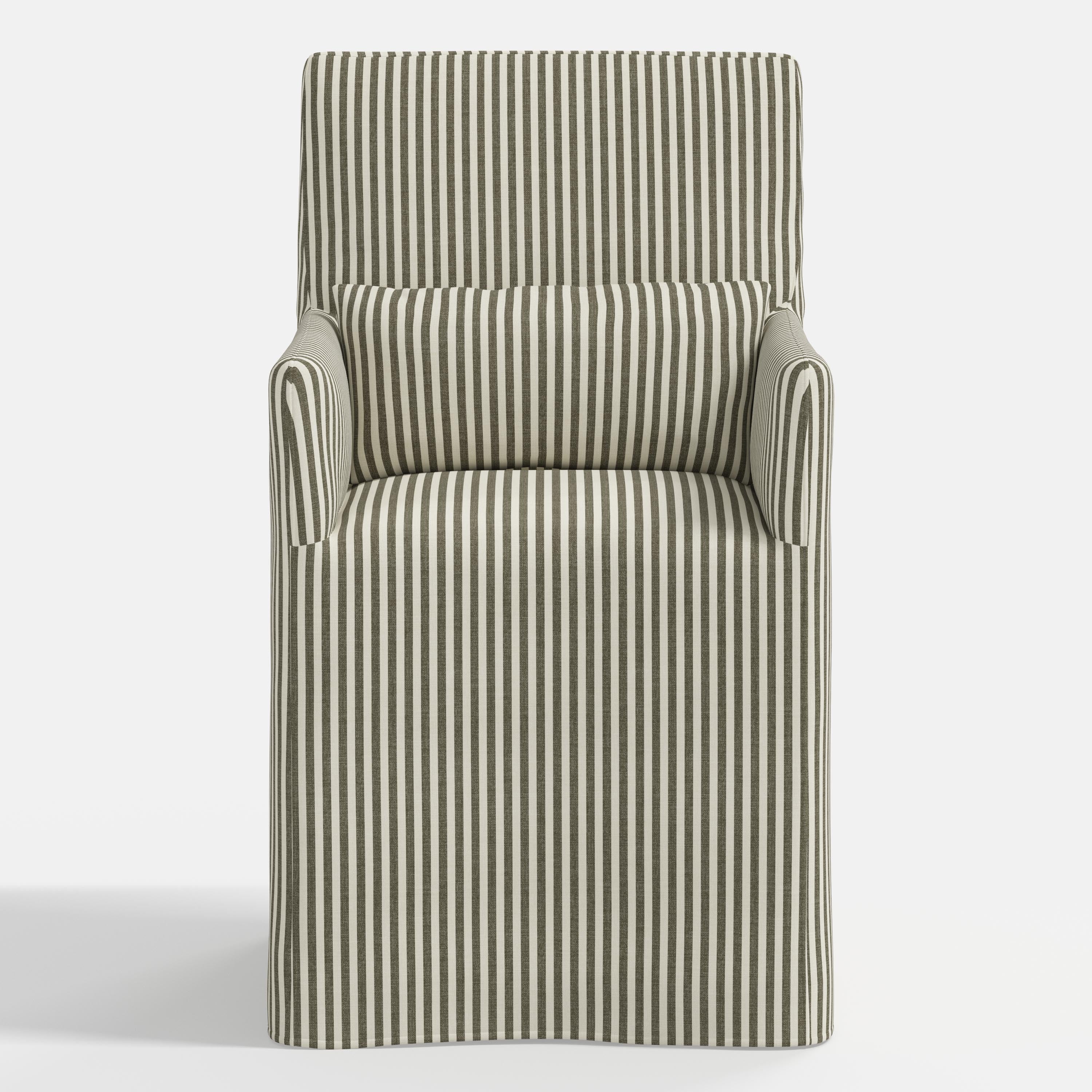 Lindy Slipcovered Arm Dining Chair
