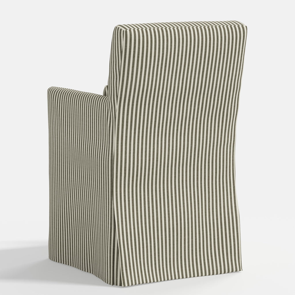 Lindy Slipcovered Arm Dining Chair