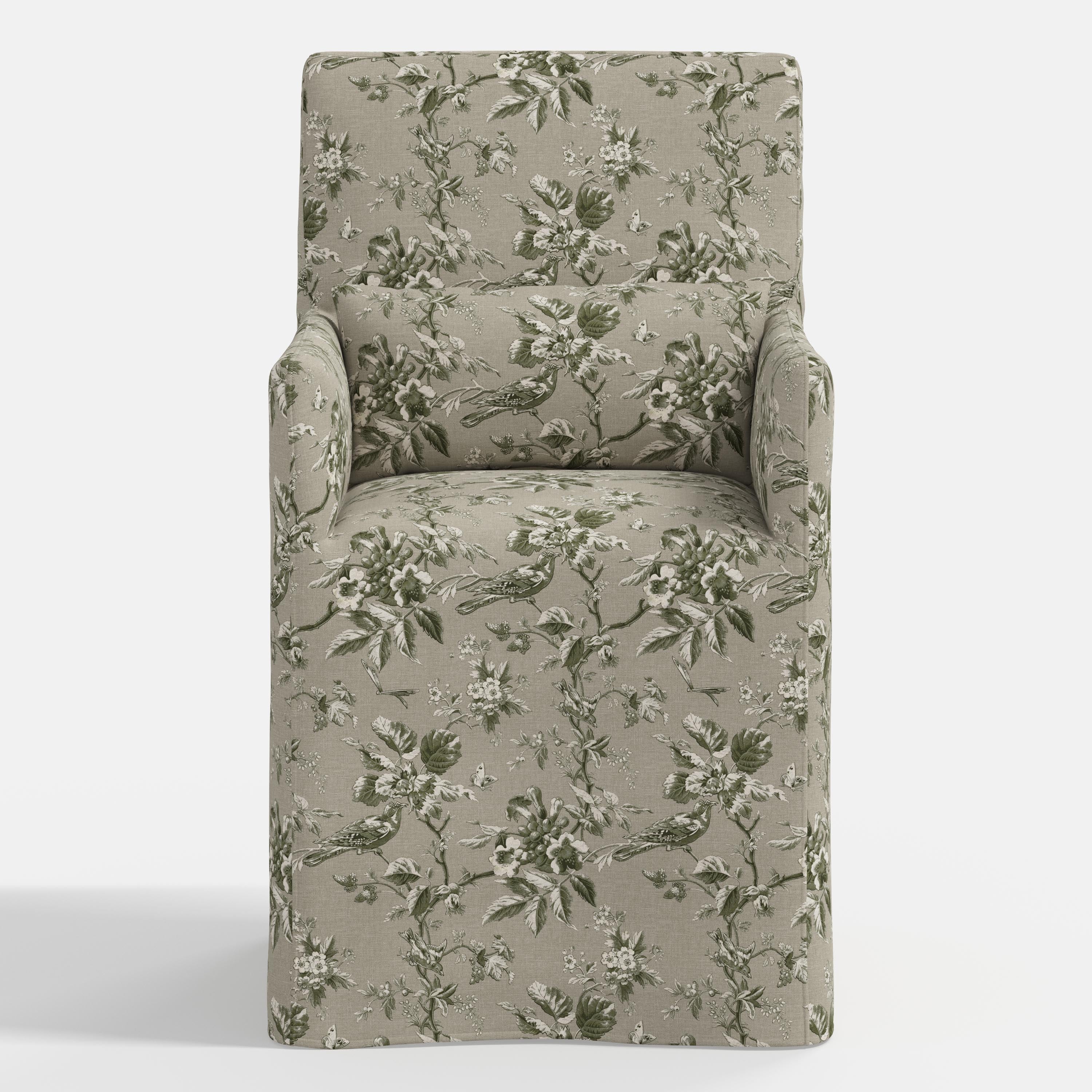 Lindy Slipcovered Arm Dining Chair