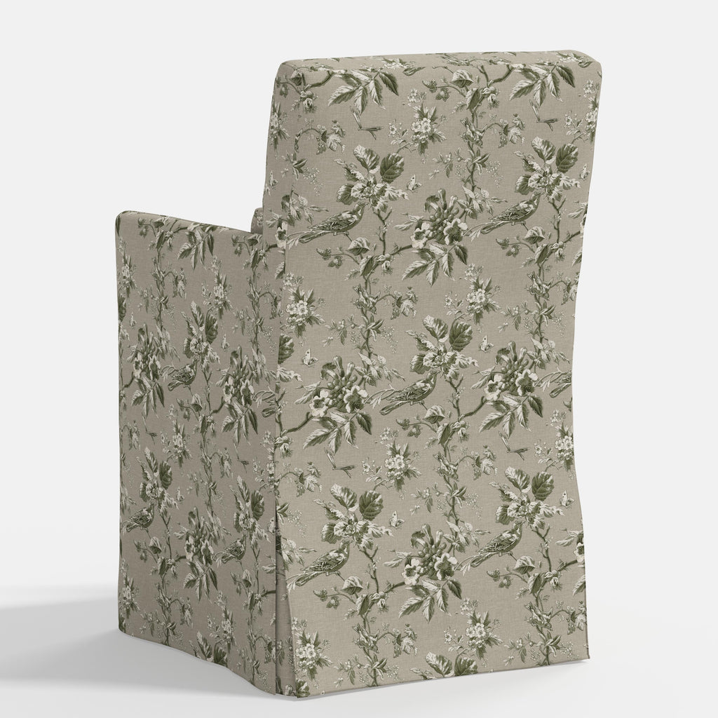 Lindy Slipcovered Arm Dining Chair