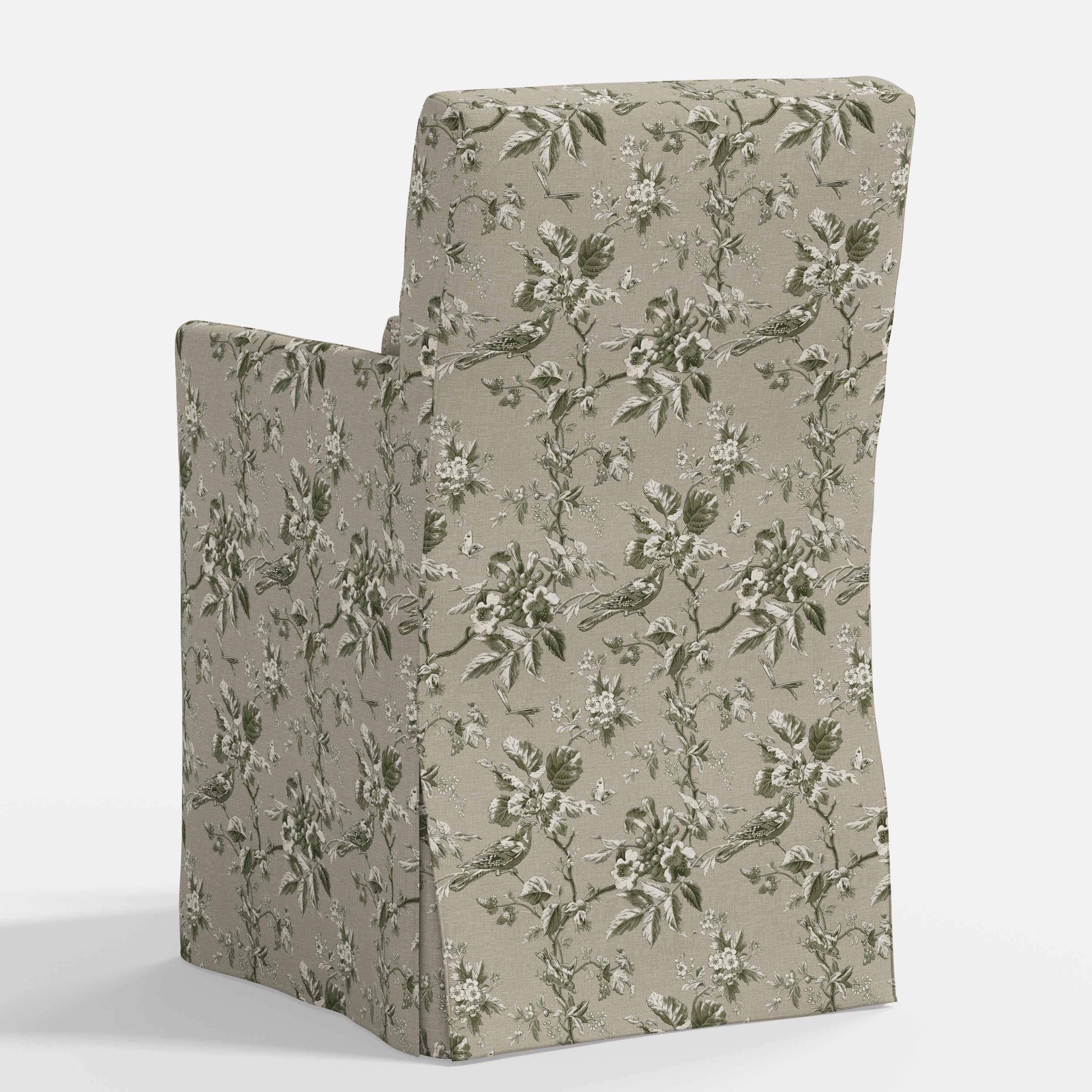 Lindy Slipcovered Arm Dining Chair