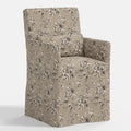 Lindy Slipcovered Arm Dining Chair in Michigan Bird Toile Sand