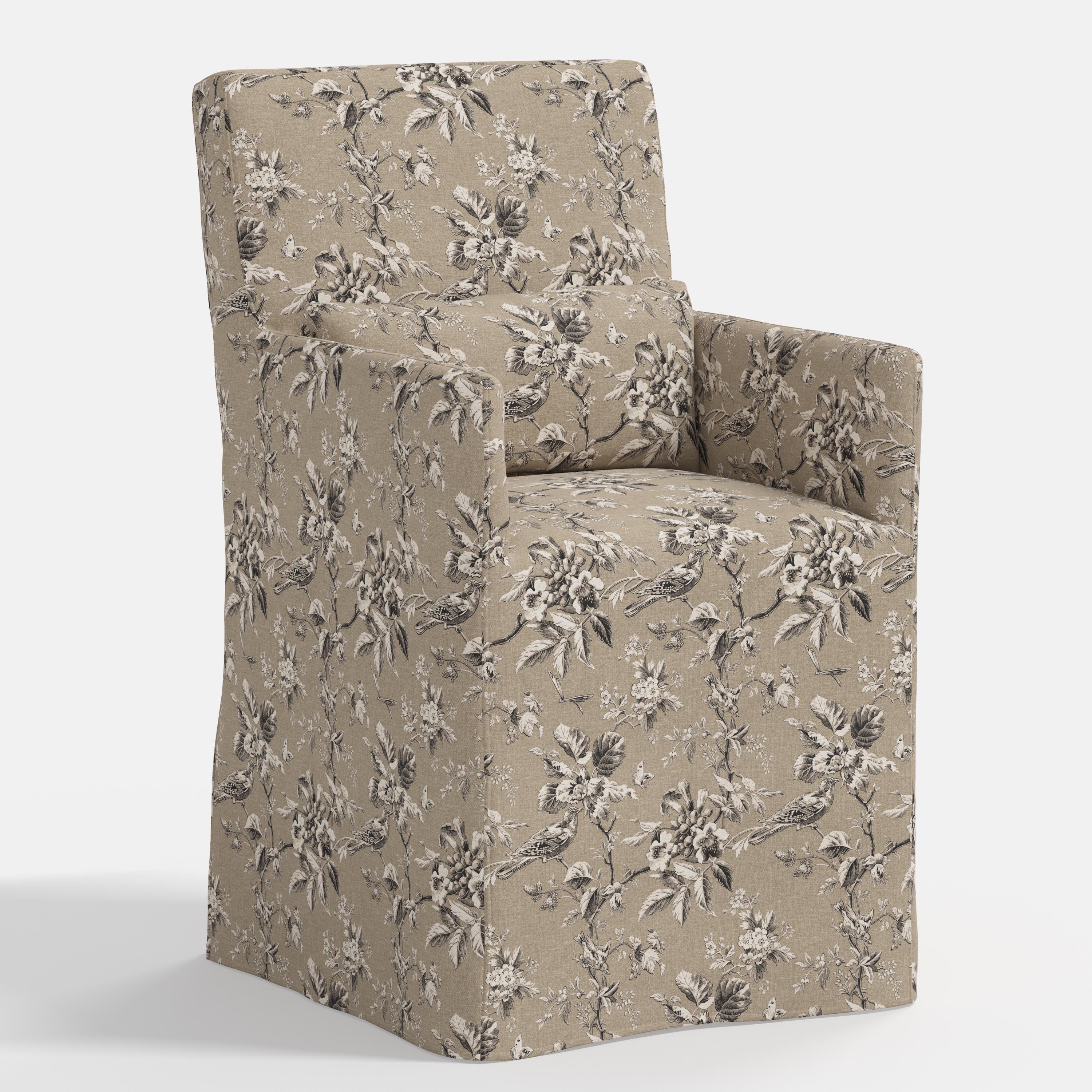 Lindy Slipcovered Arm Dining Chair