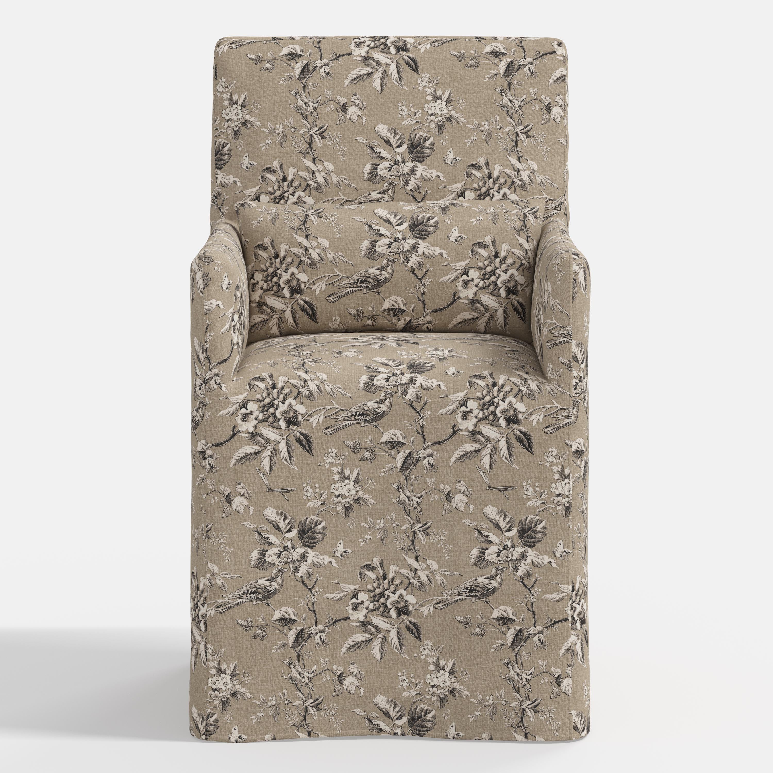Lindy Slipcovered Arm Dining Chair