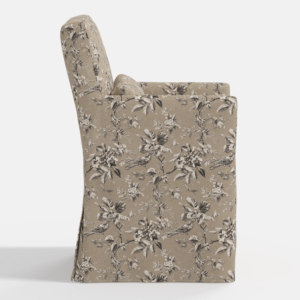 Lindy Slipcovered Arm Dining Chair