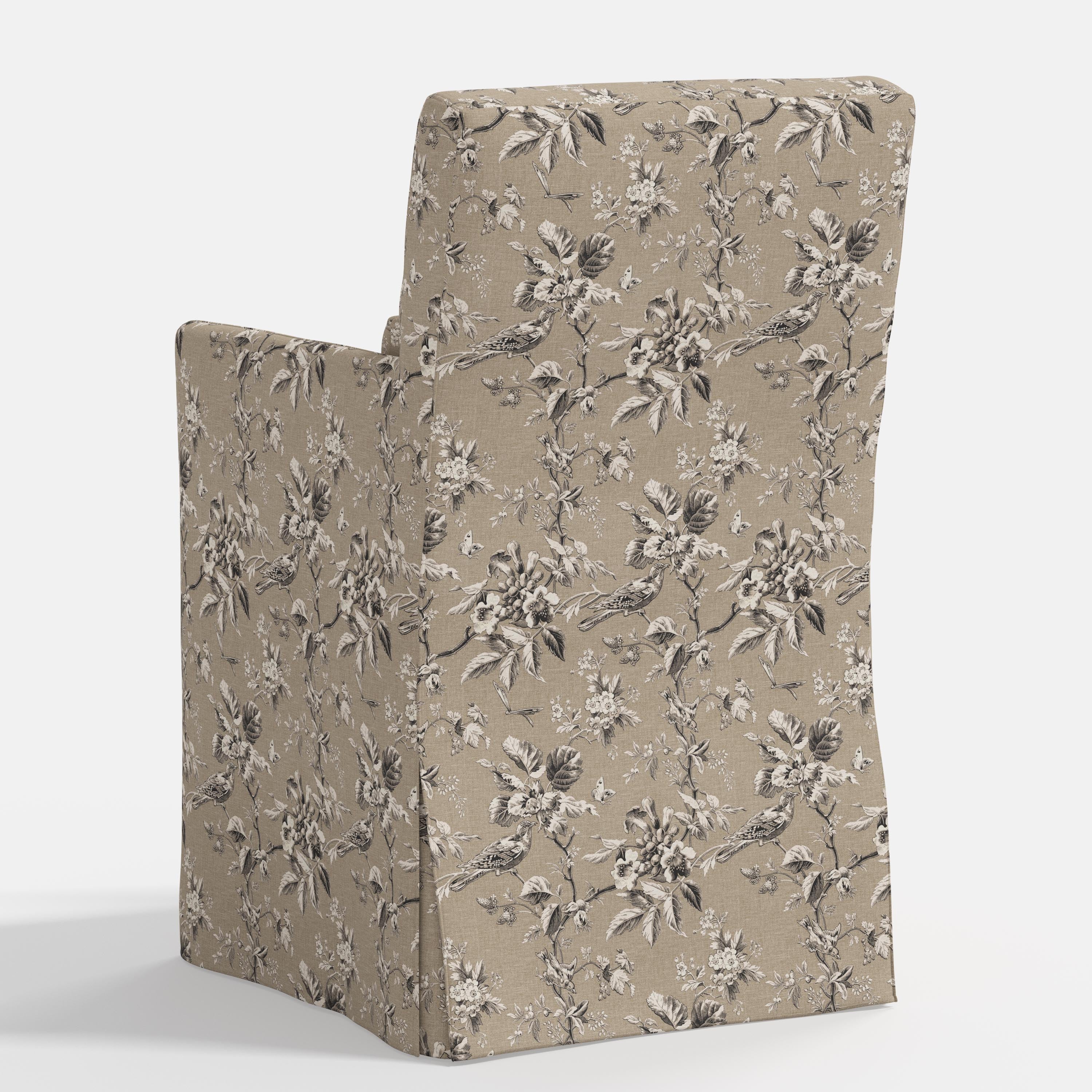 Lindy Slipcovered Arm Dining Chair