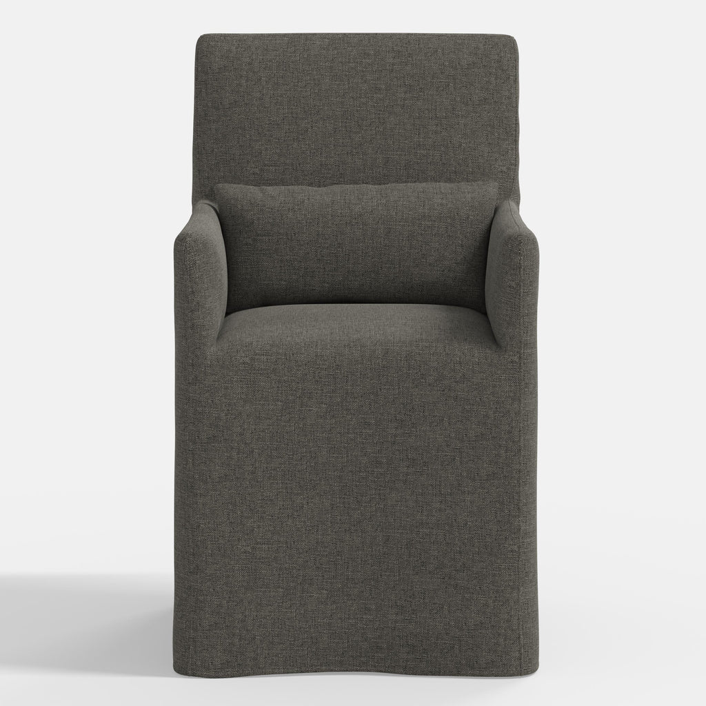 Lindy Slipcovered Arm Dining Chair