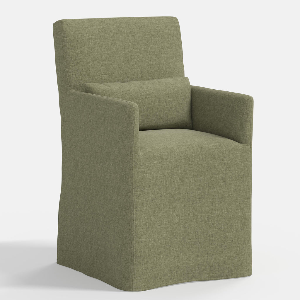 Lindy Slipcovered Arm Dining Chair