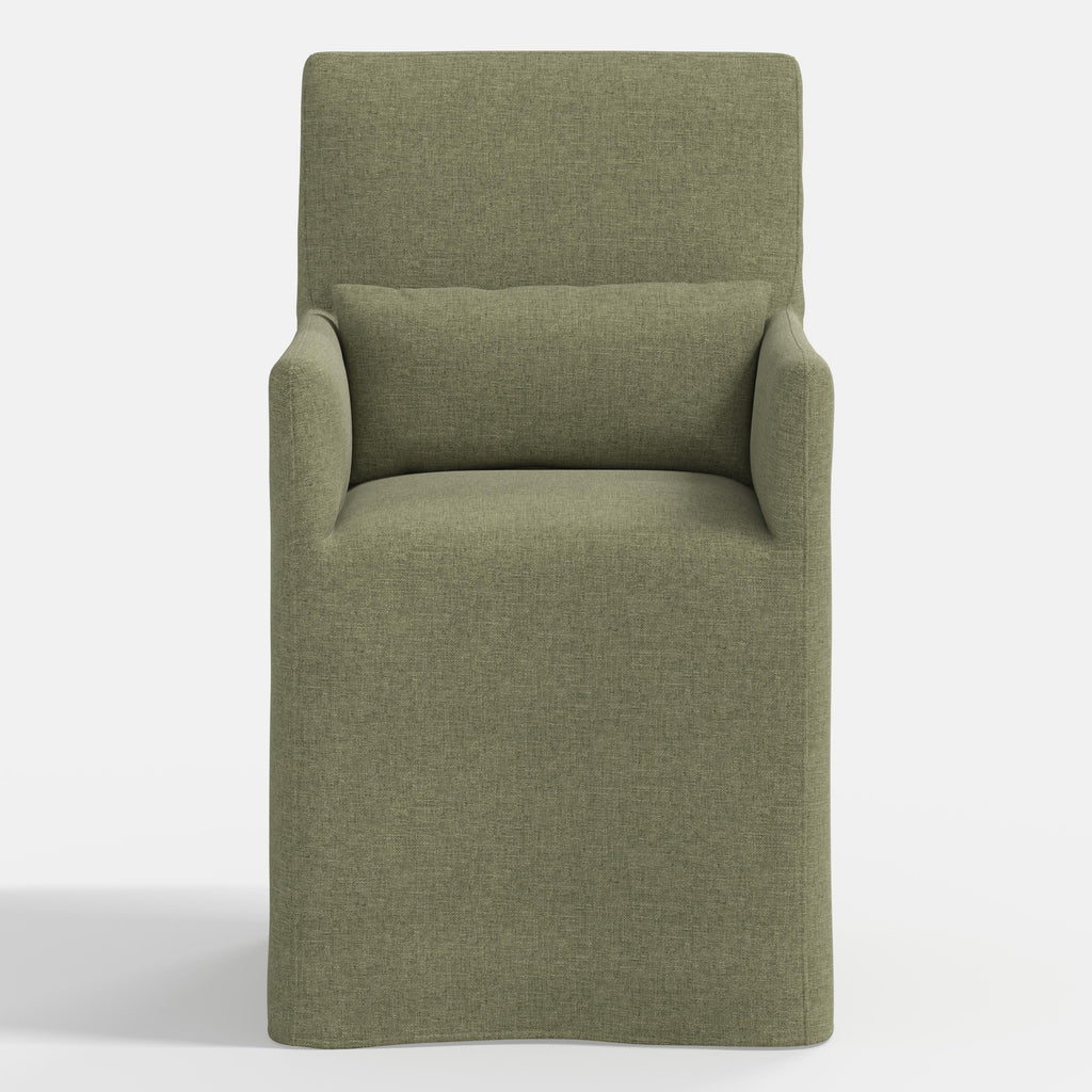 Lindy Slipcovered Arm Dining Chair