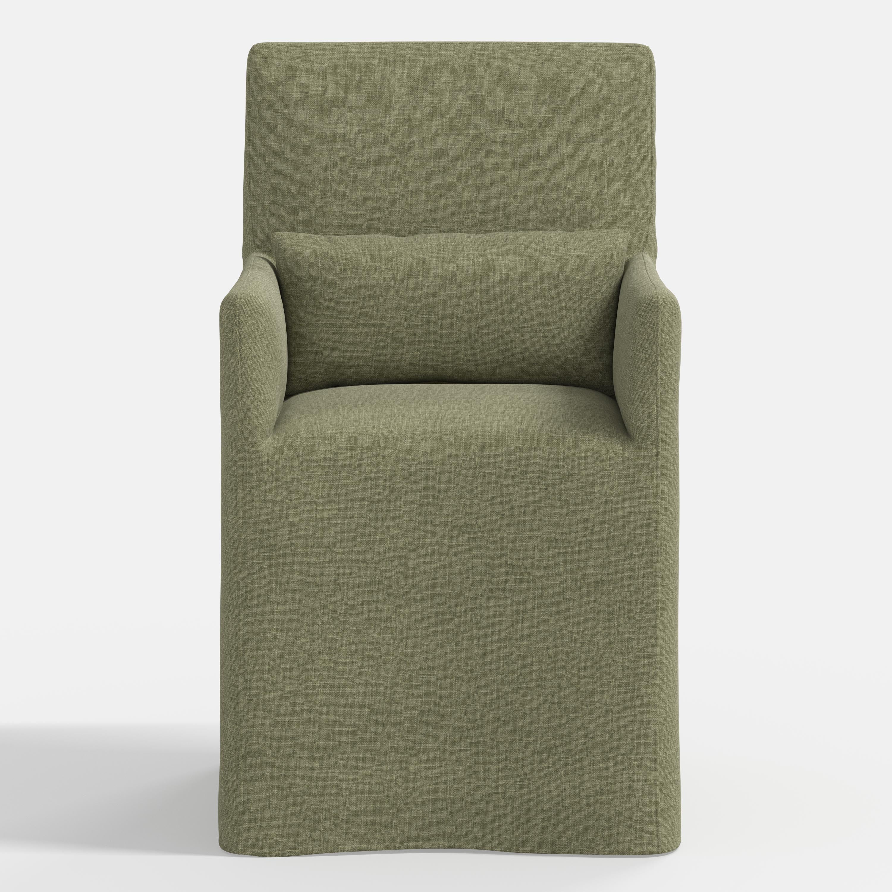 Lindy Slipcovered Arm Dining Chair
