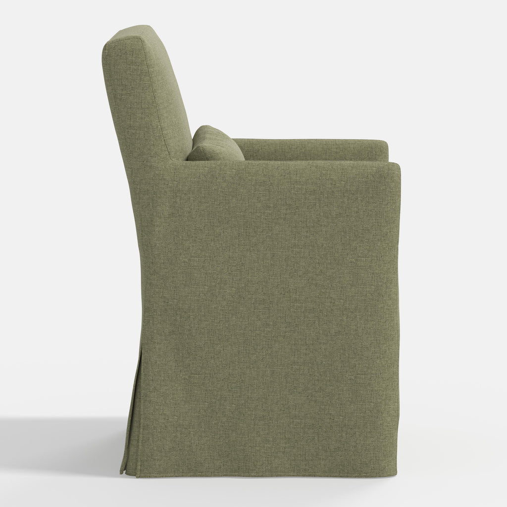 Lindy Slipcovered Arm Dining Chair