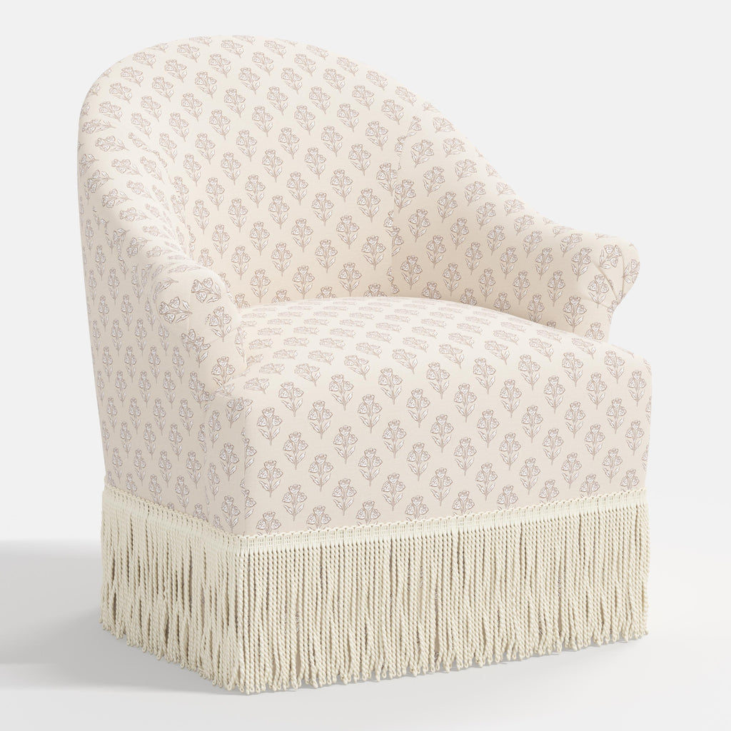 Marie Swivel Chair in Francie Cream