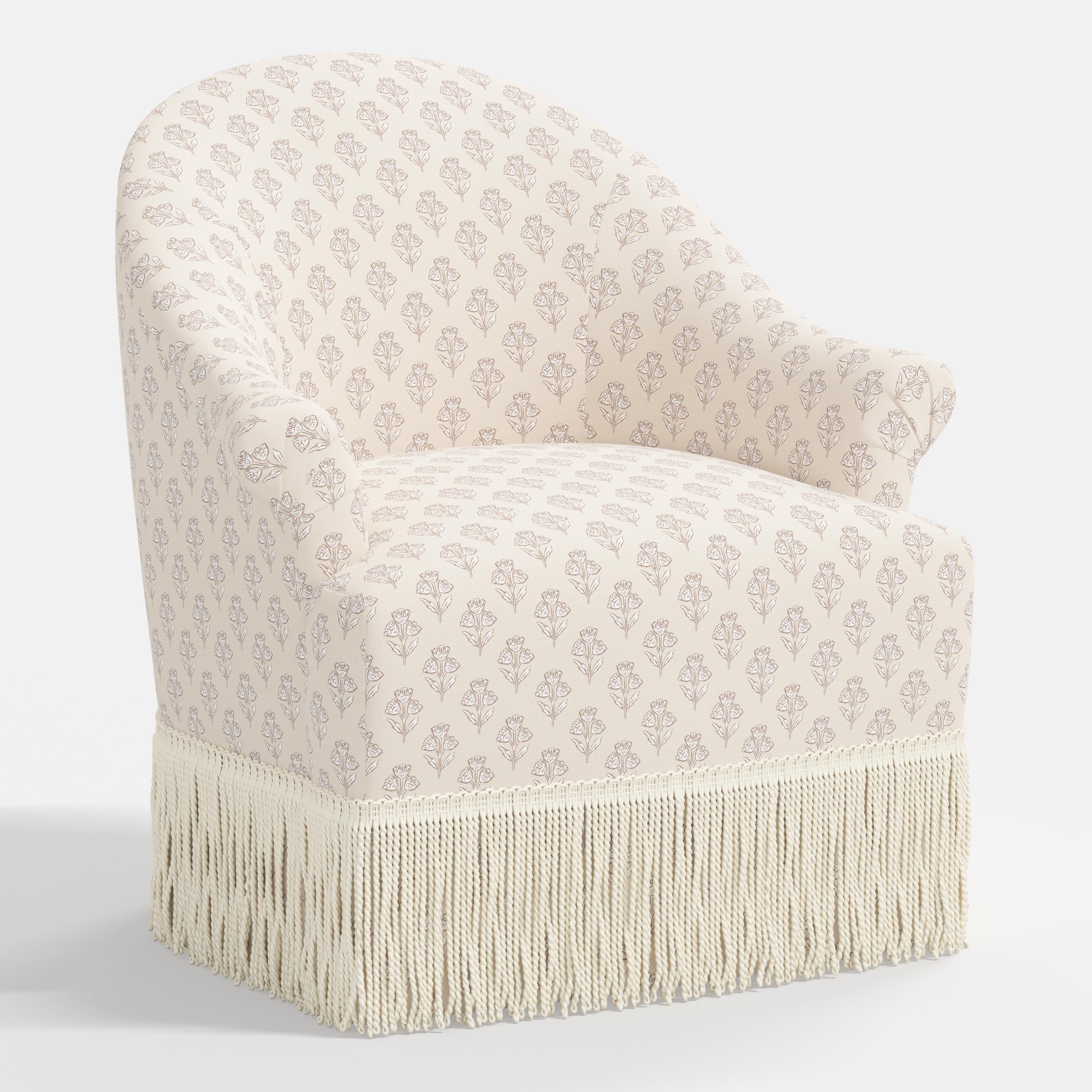 Marie Swivel Chair in Francie Cream