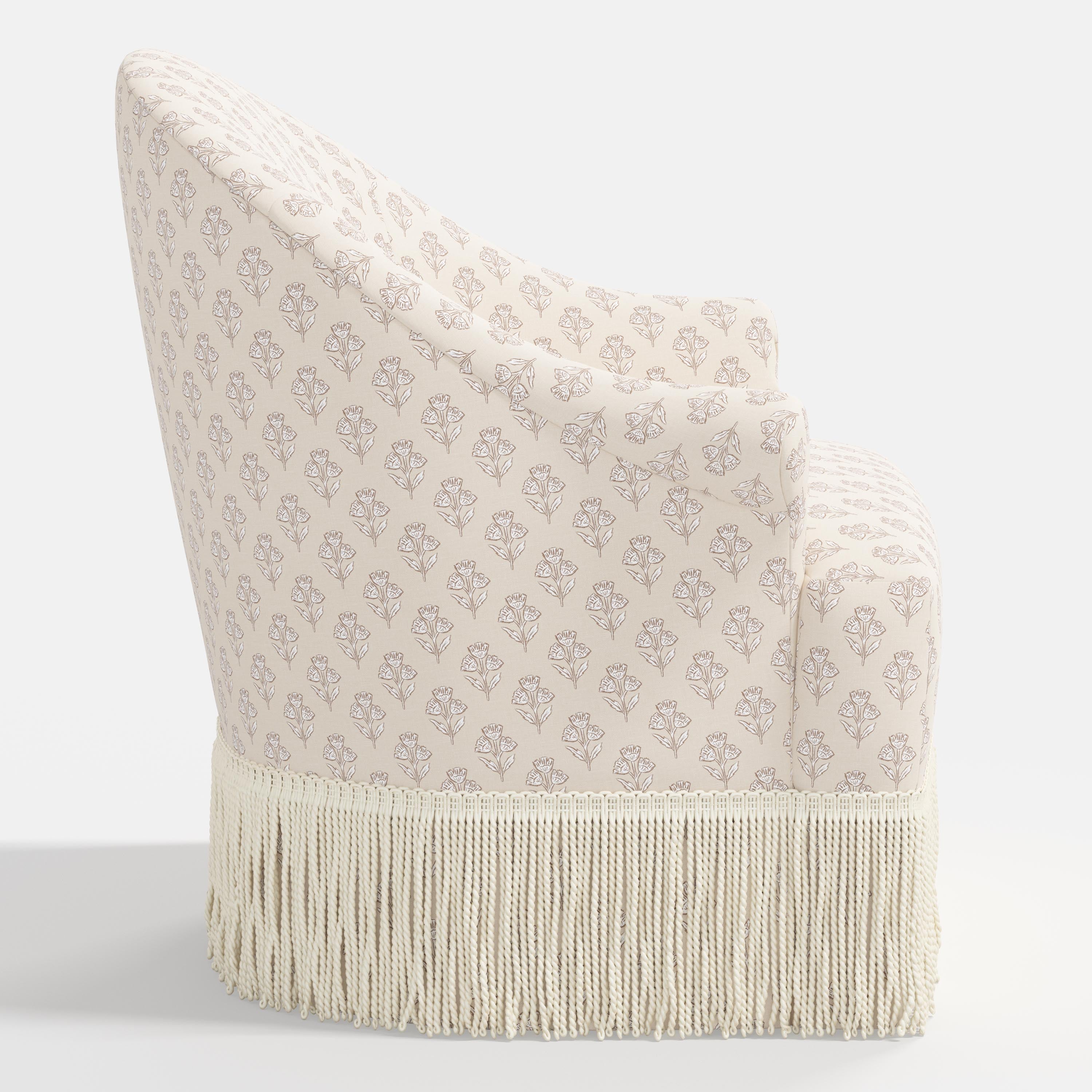 Marie Swivel Chair in Francie Cream