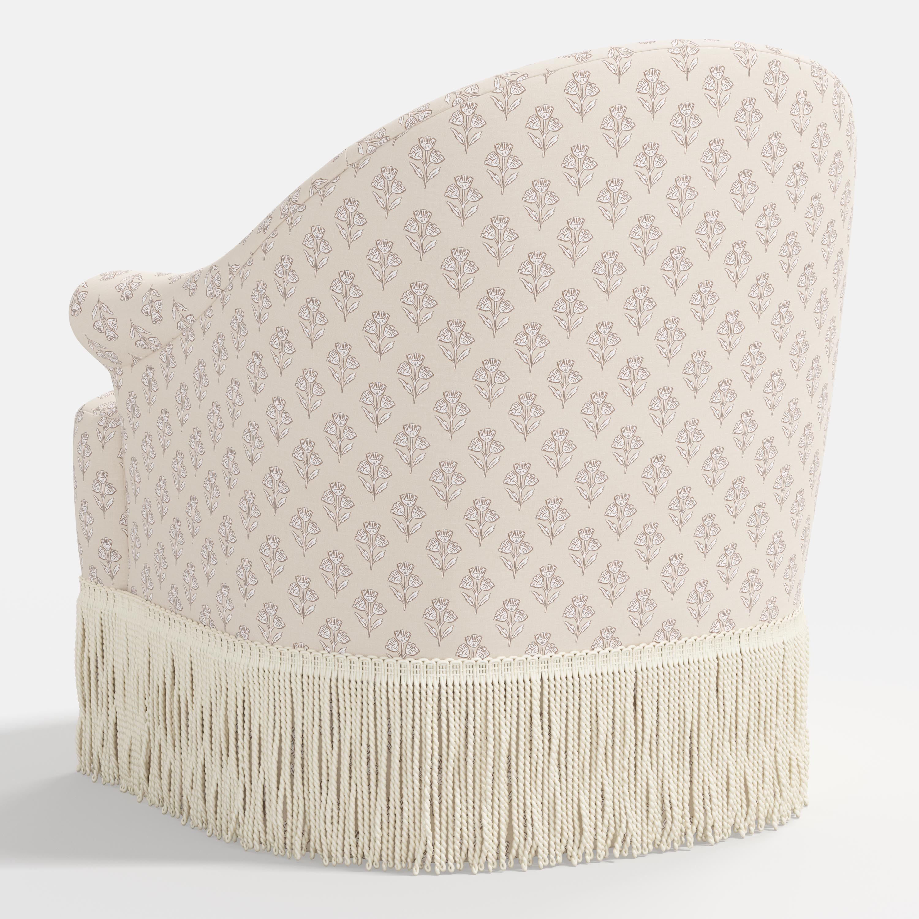 Marie Swivel Chair in Francie Cream