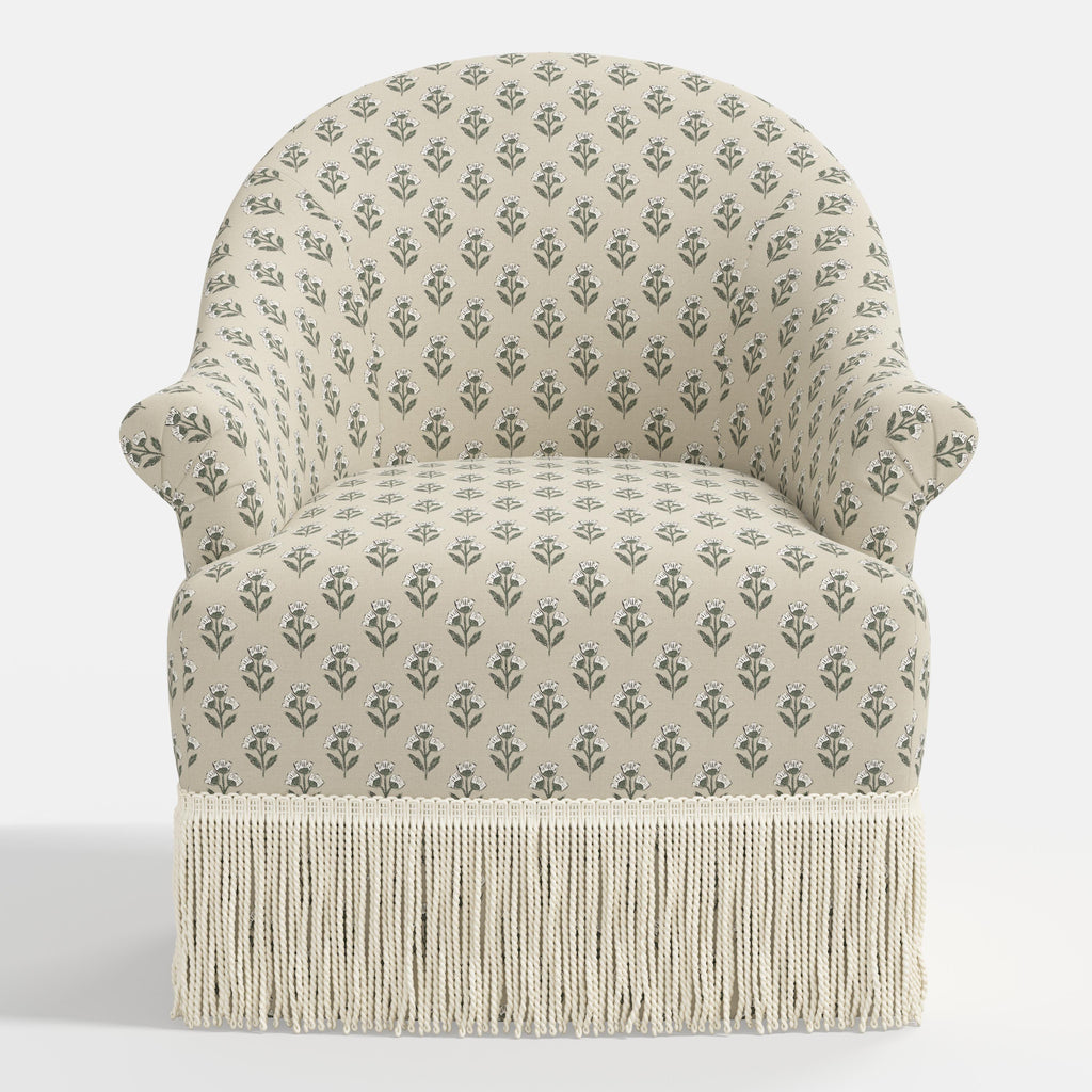 Marie Swivel Chair in Francie Sage