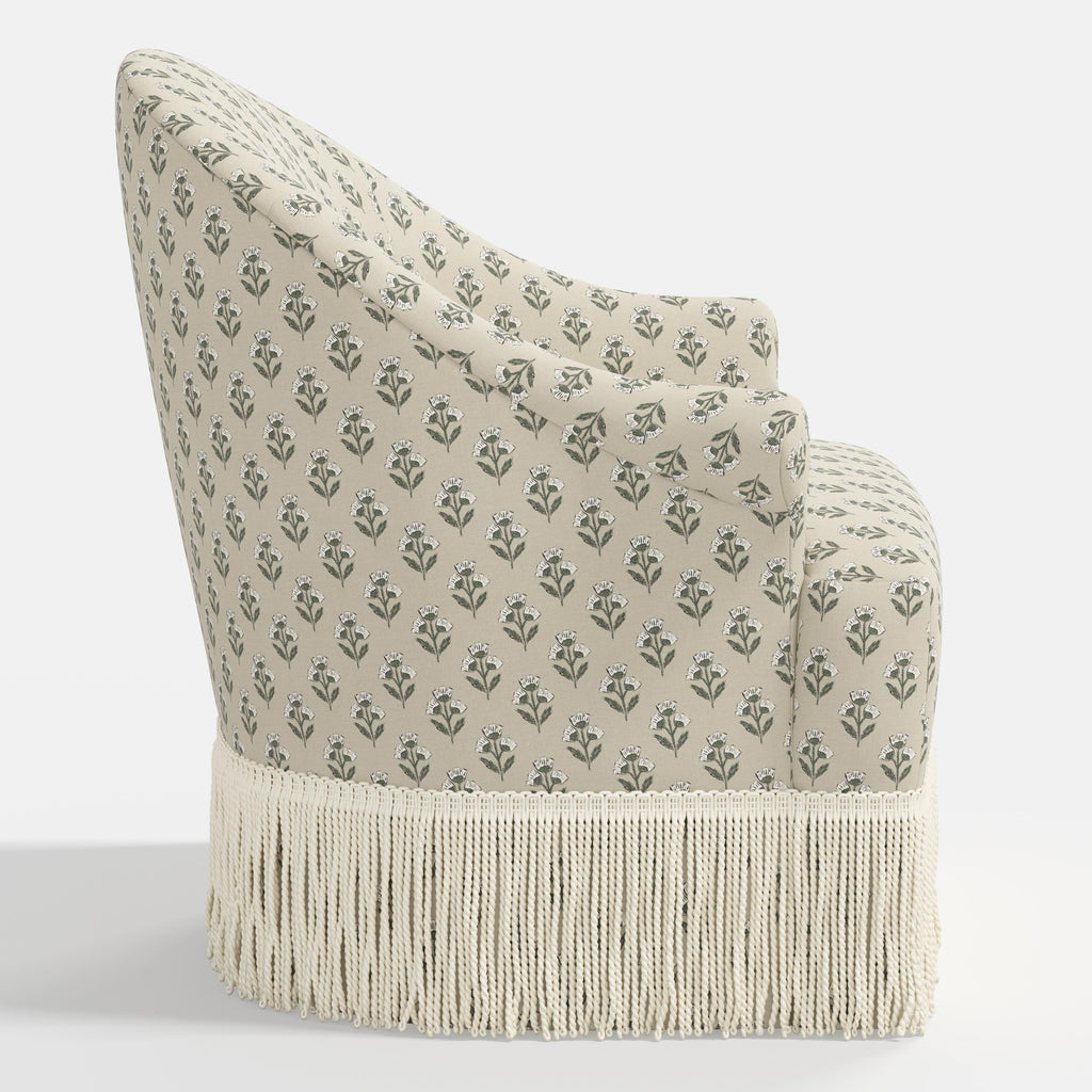 Marie Swivel Chair in Francie Sage