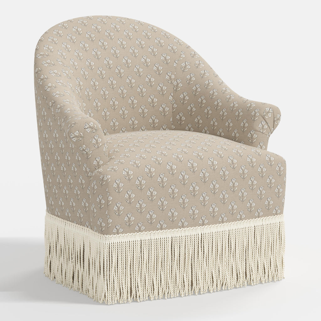 Marie Swivel Chair in Francie Tan