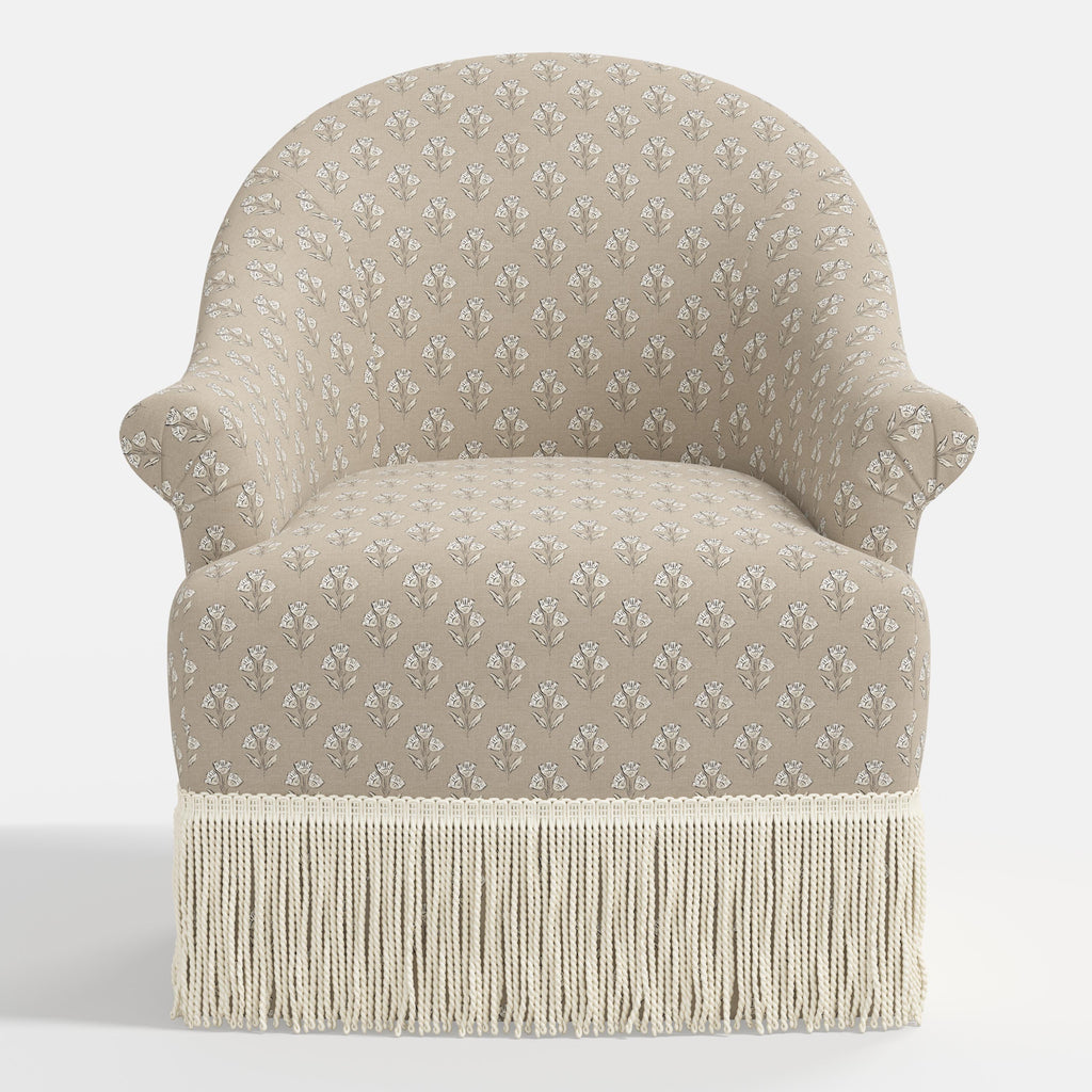 Marie Swivel Chair in Francie Tan