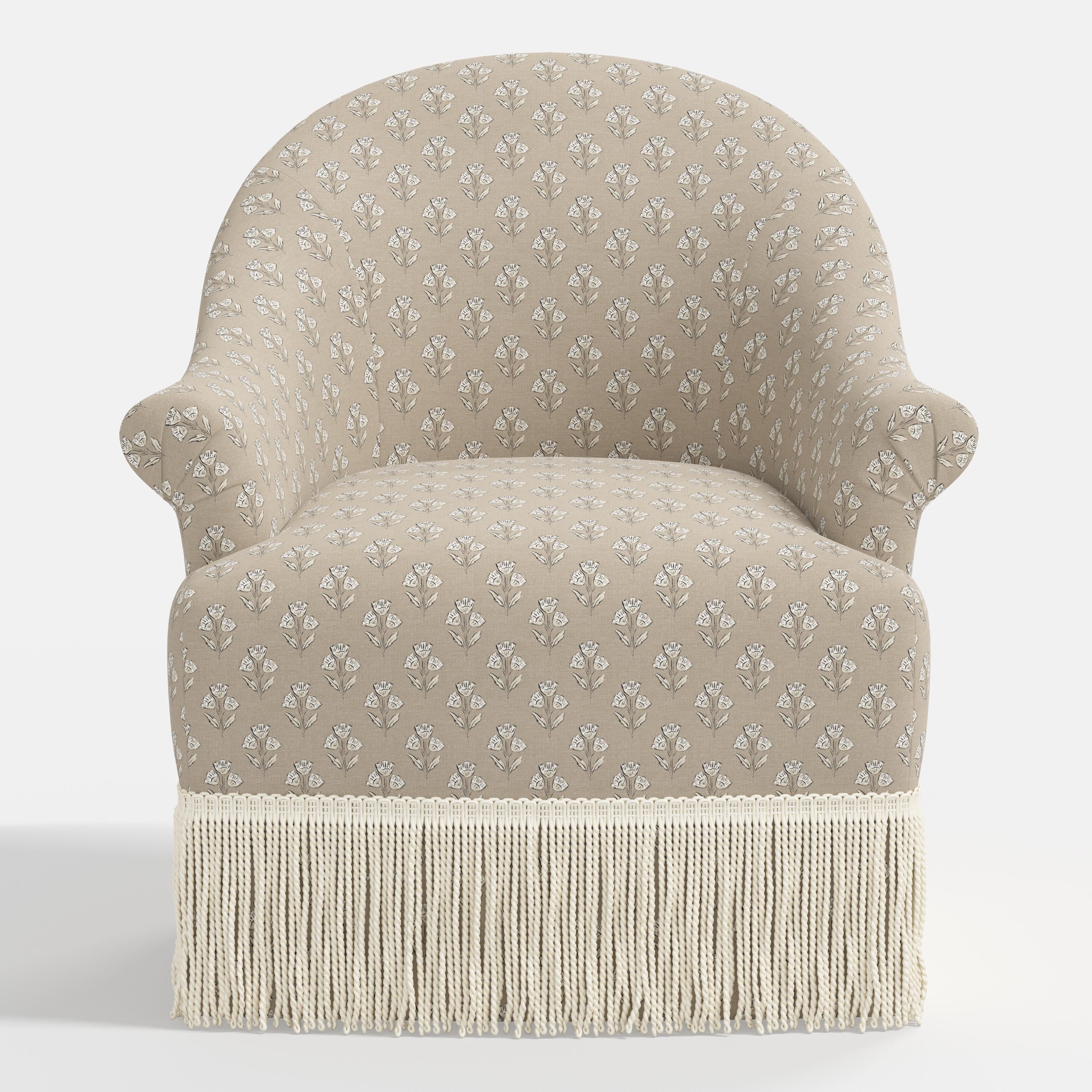 Marie Swivel Chair in Francie Tan