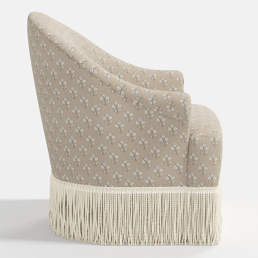Marie Swivel Chair in Francie Tan
