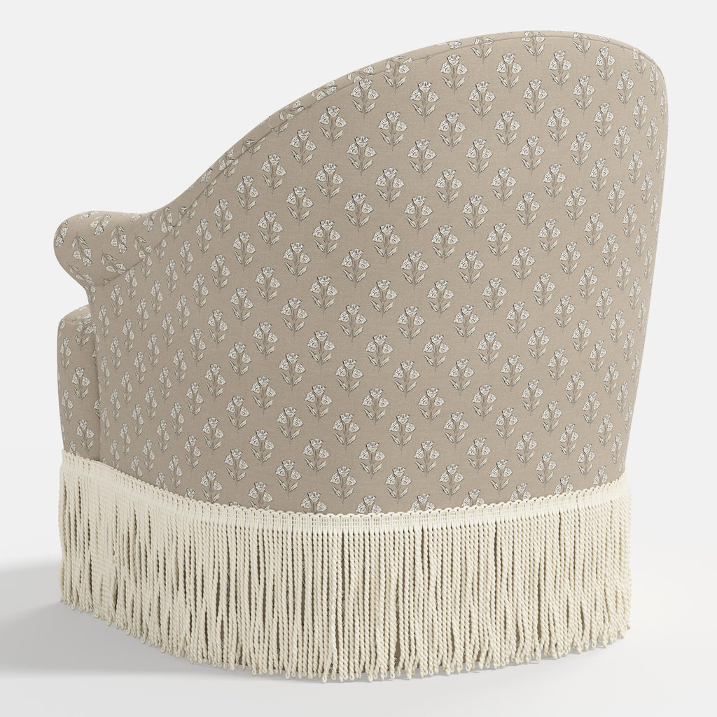 Marie Swivel Chair in Francie Tan