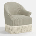 Marie Swivel Chair in Jane Stripe Laurel