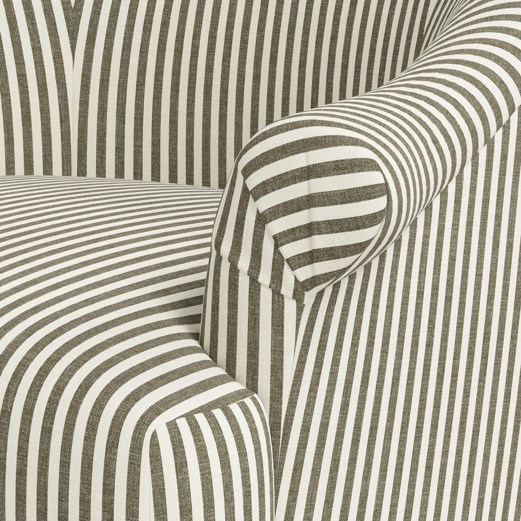 Marie Swivel Chair in Jane Stripe Laurel