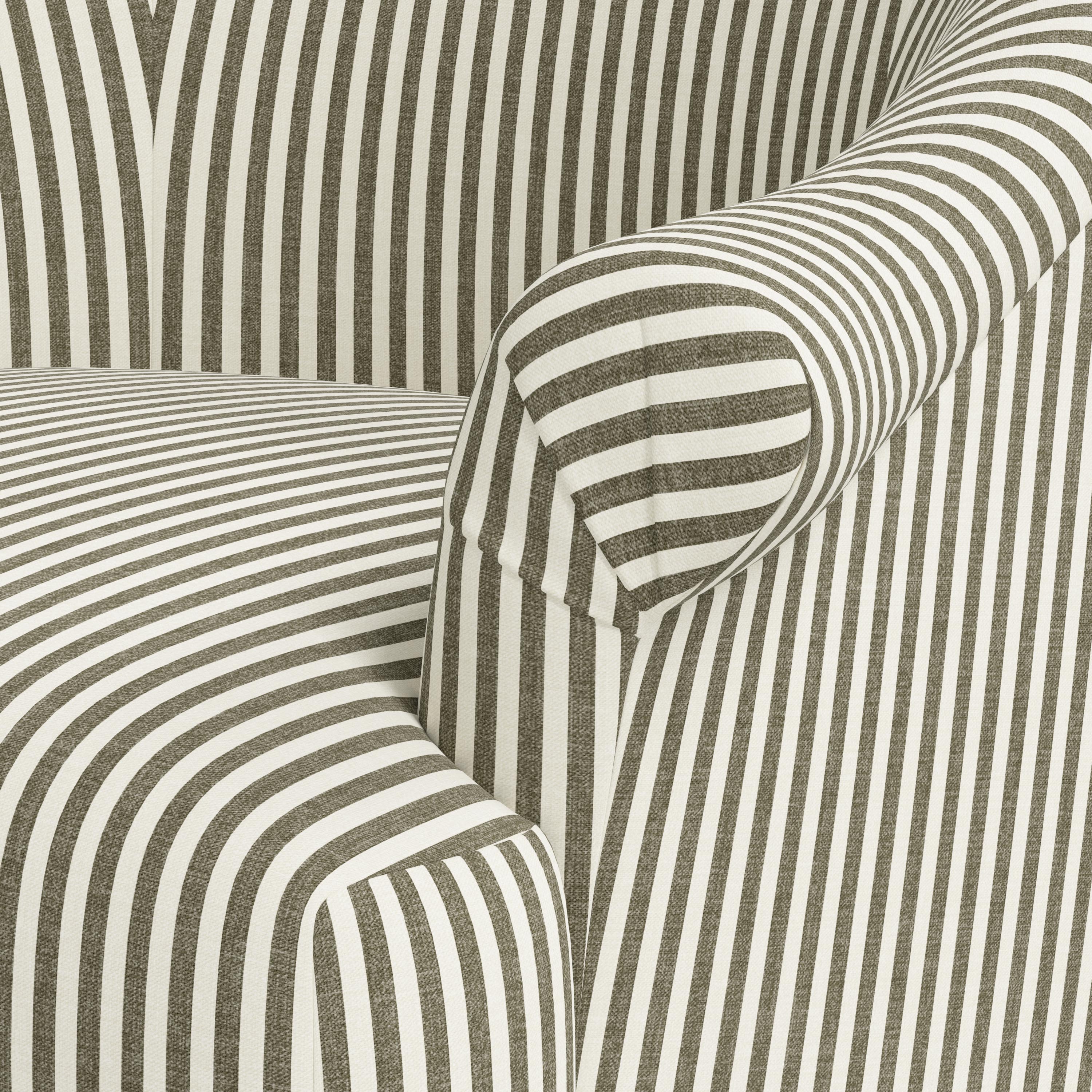 Marie Swivel Chair in Jane Stripe Laurel