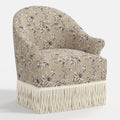 Marie Swivel Chair in Michigan Bird Toile Sand