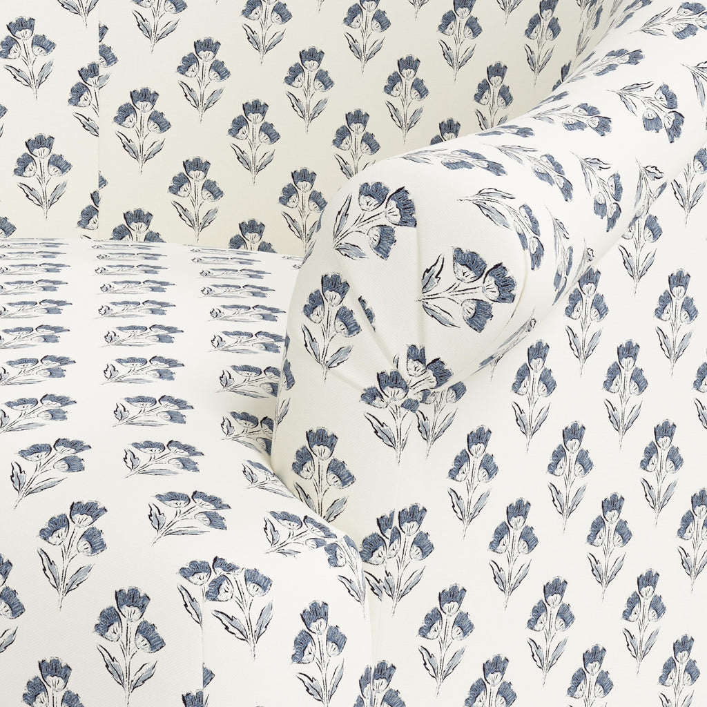 Marie Swivel Chair in Francie Blue