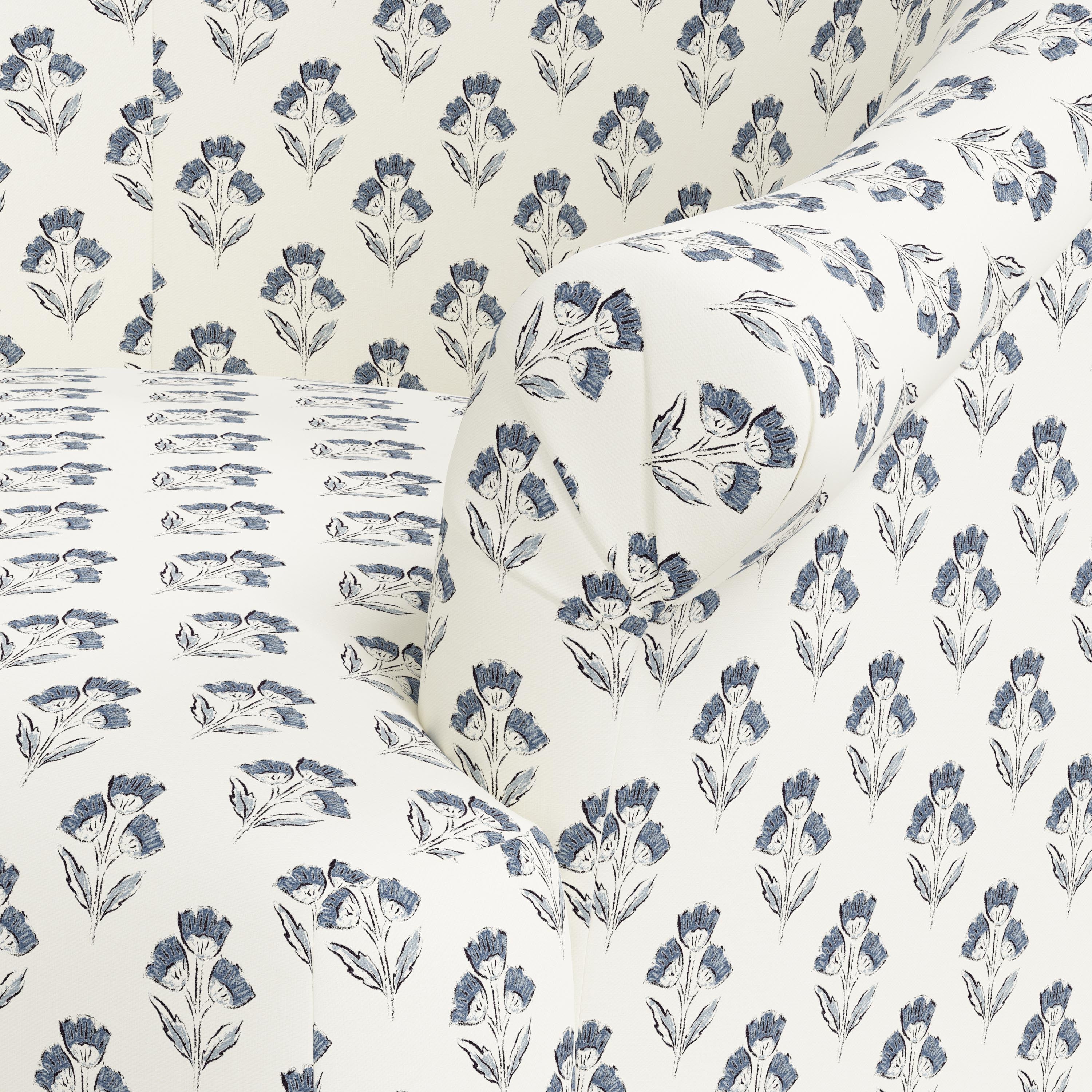 Marie Swivel Chair in Francie Blue