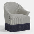 Marie Swivel Chair in Jane Stripe Carbon