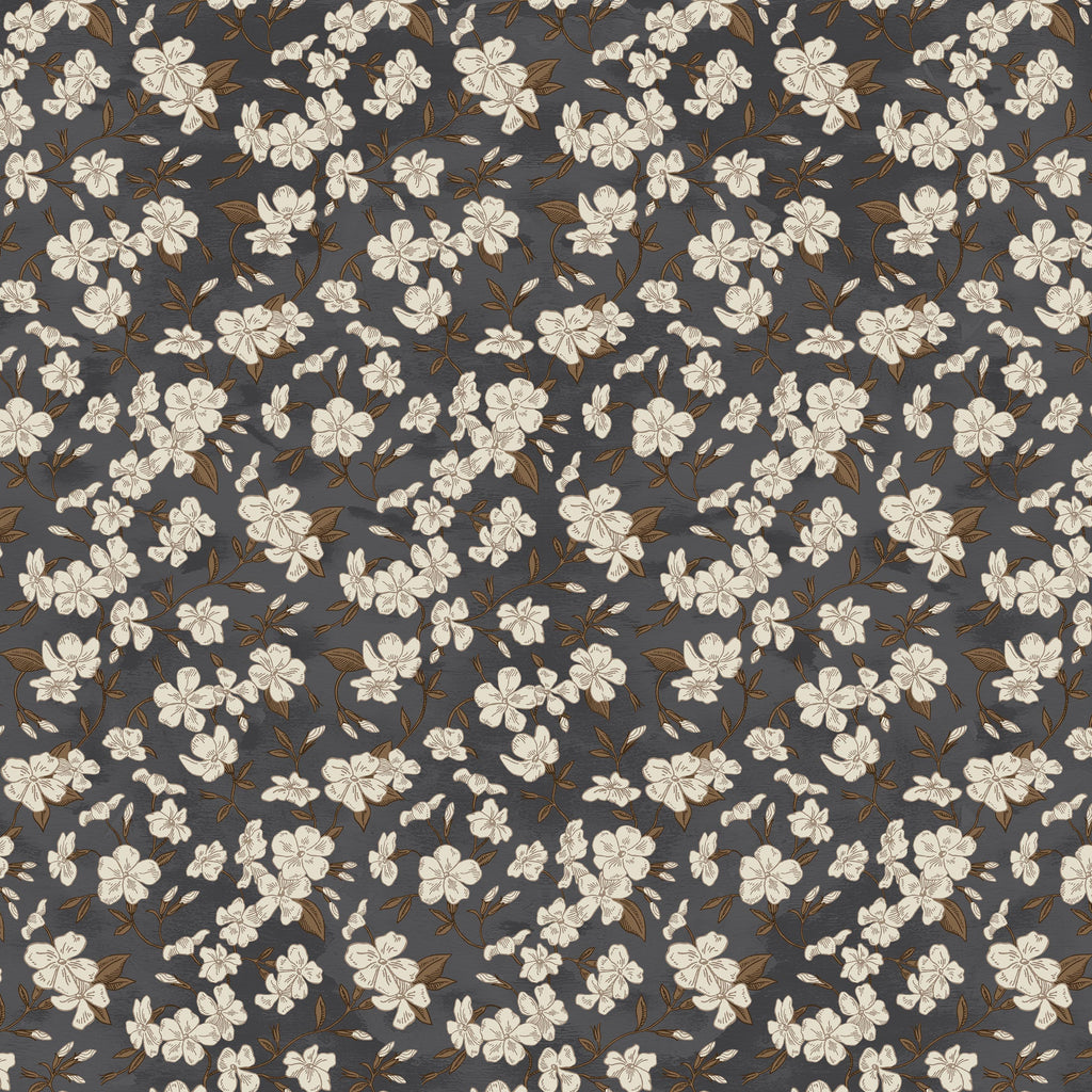 Marie Bun Foot Chair in Dogwood Floral Ink