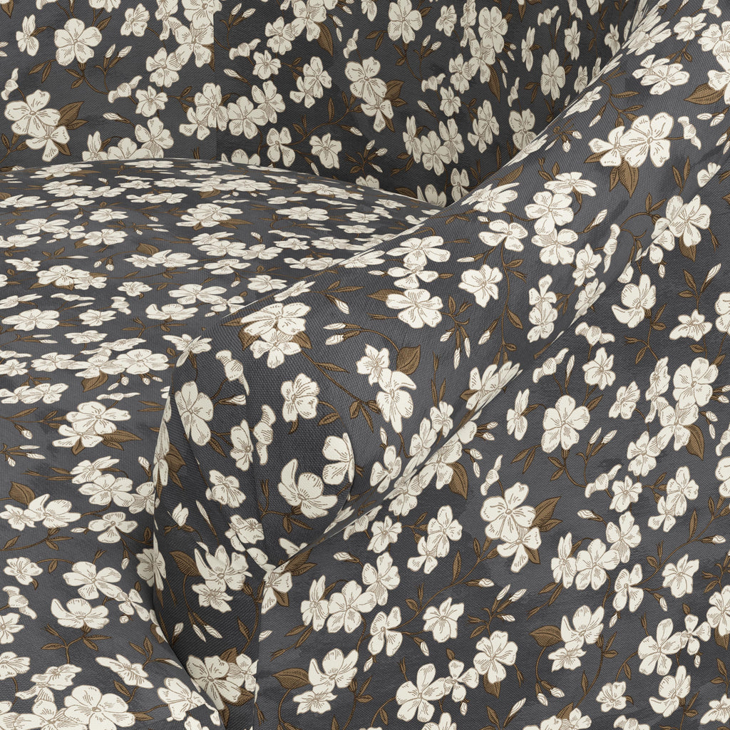 Marie Bun Foot Chair in Dogwood Floral Ink