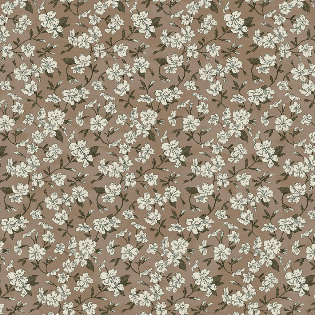 Marie Bun Foot Chair in Dogwood Floral Mauve