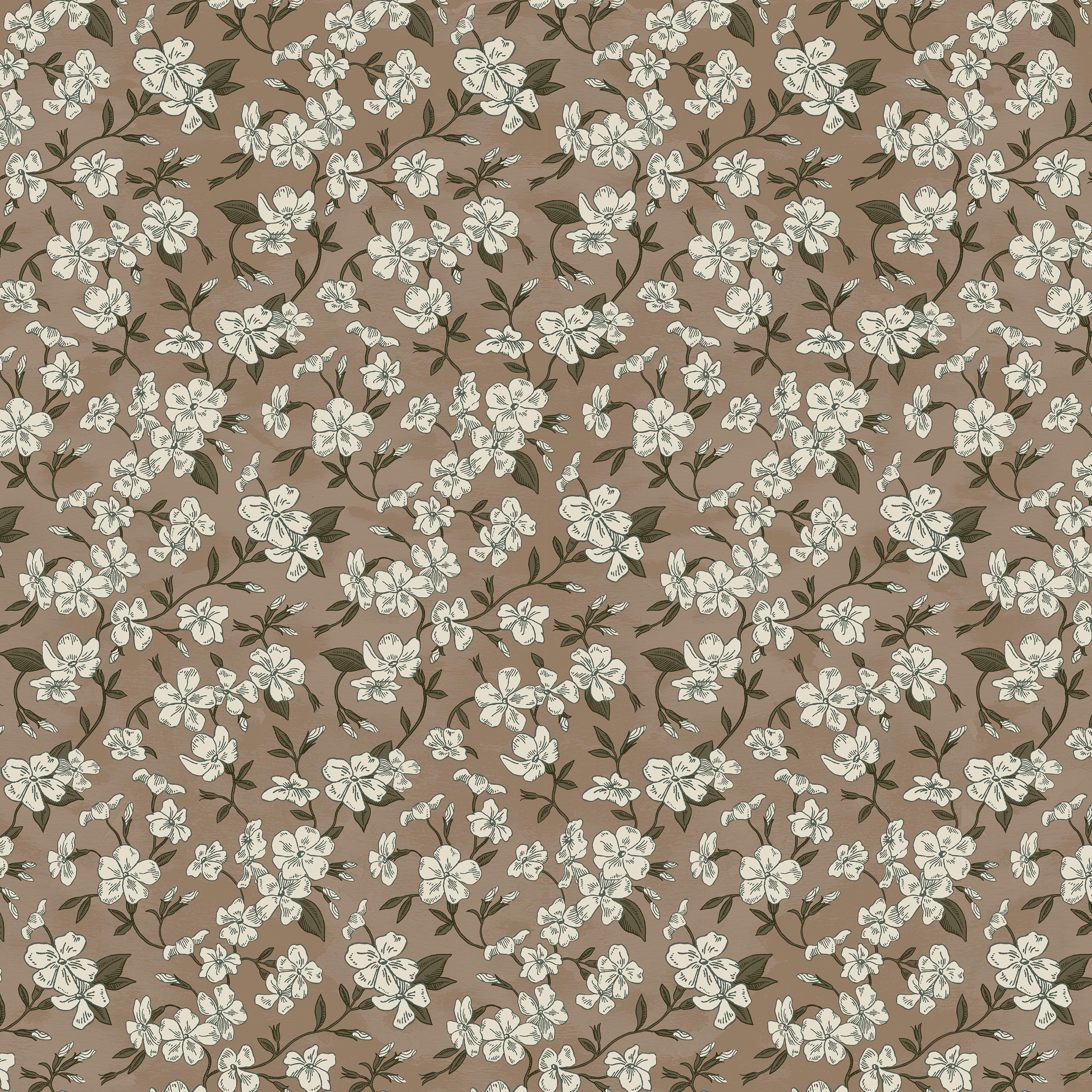 Marie Bun Foot Chair in Dogwood Floral Mauve