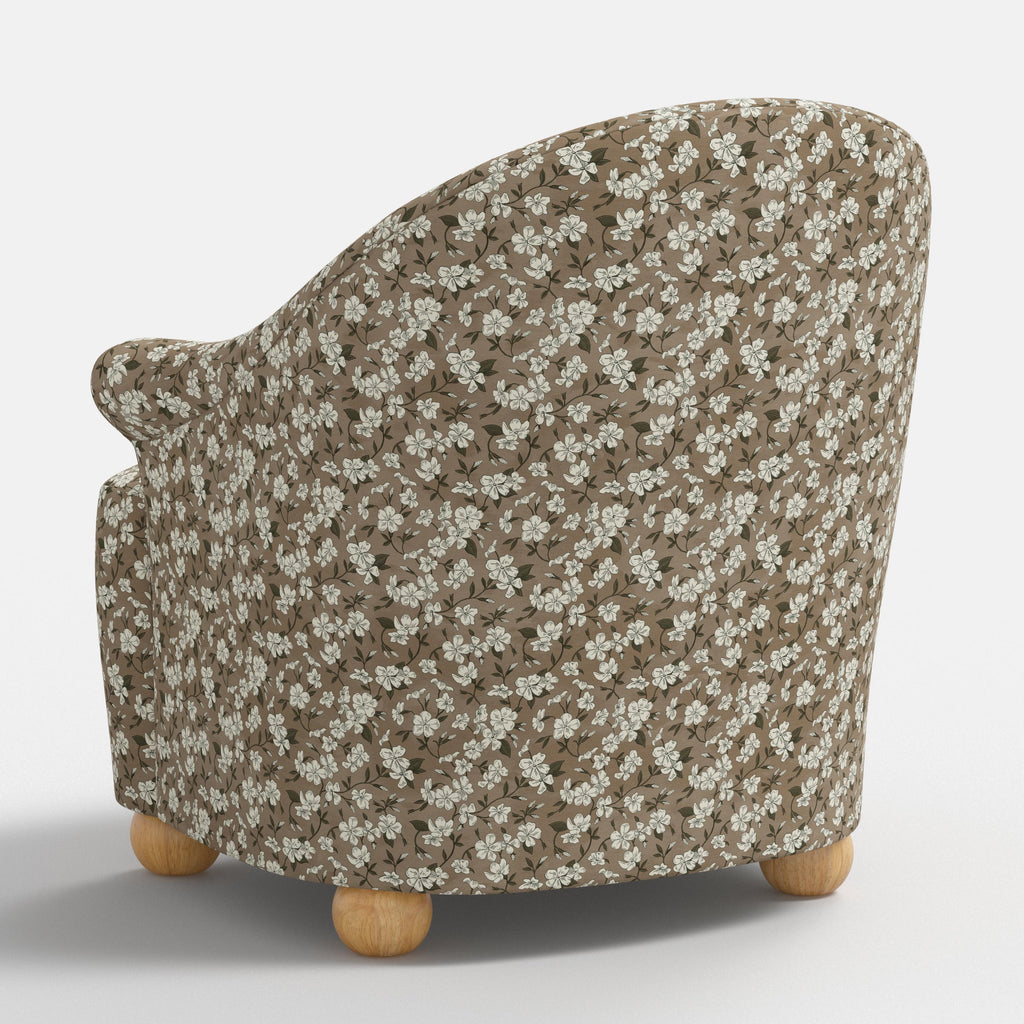 Marie Bun Foot Chair in Dogwood Floral Mauve