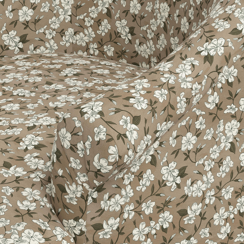 Marie Bun Foot Chair in Dogwood Floral Mauve
