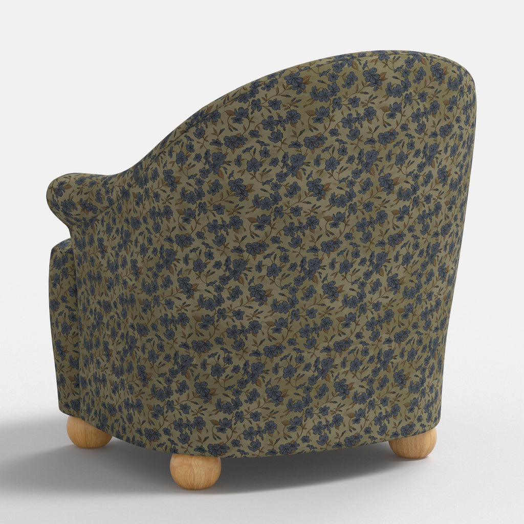 Marie Bun Foot Chair in Dogwood Floral Sage