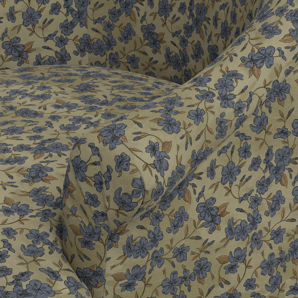 Marie Bun Foot Chair in Dogwood Floral Sage